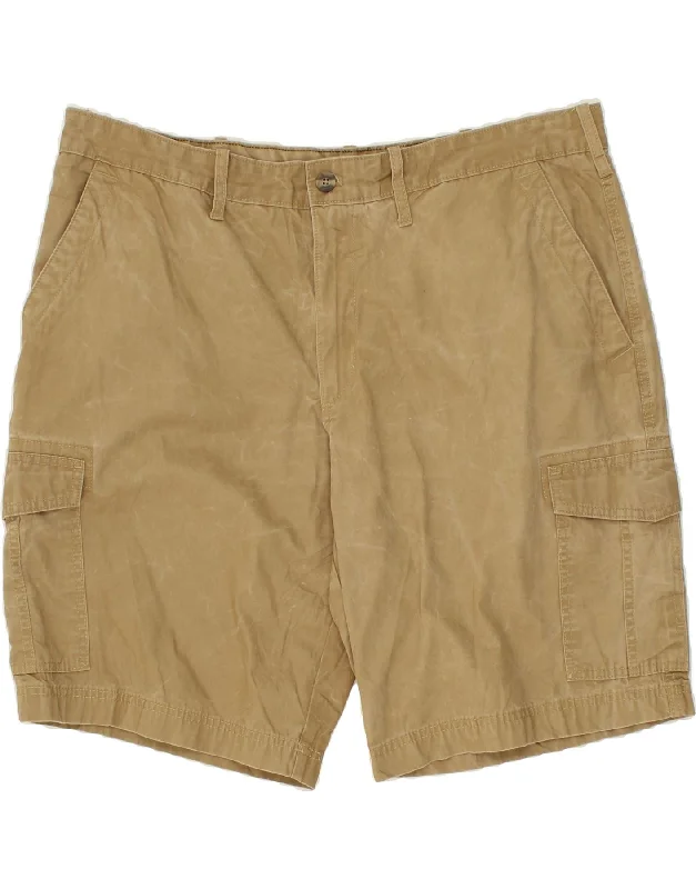 EDDIE BAUER Mens Cargo Shorts W42 2XL Beige Cotton