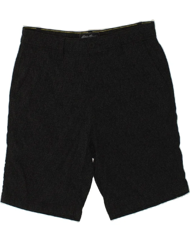 EDDIE BAUER Mens Chino Shorts W33 Medium Black Nylon