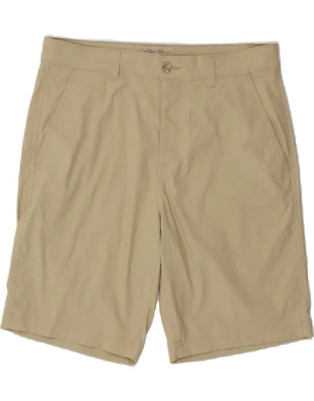 EDDIE BAUER Mens Chino Shorts W34 Large  Beige Nylon