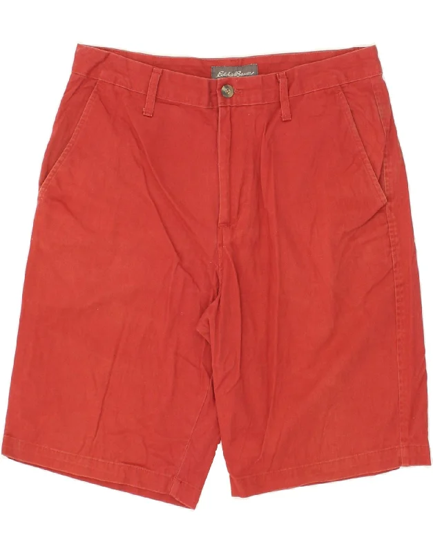 EDDIE BAUER Mens Chino Shorts W34 Large  Red Cotton