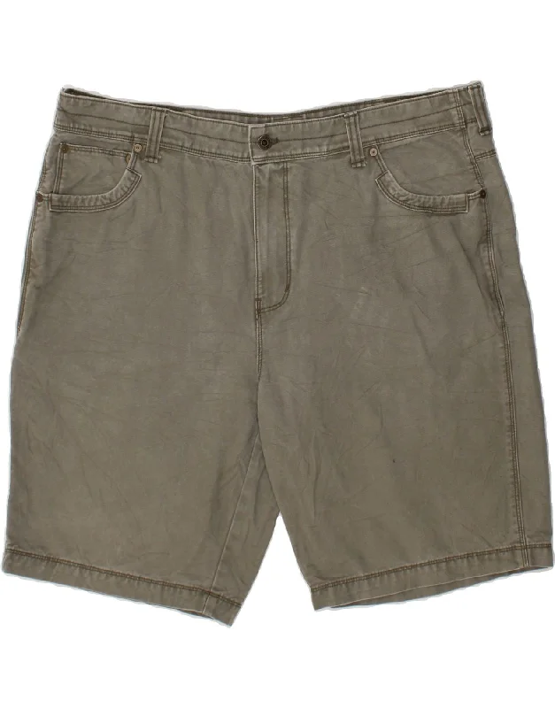 EDDIE BAUER Mens Denim Shorts W42 2XL Grey Cotton