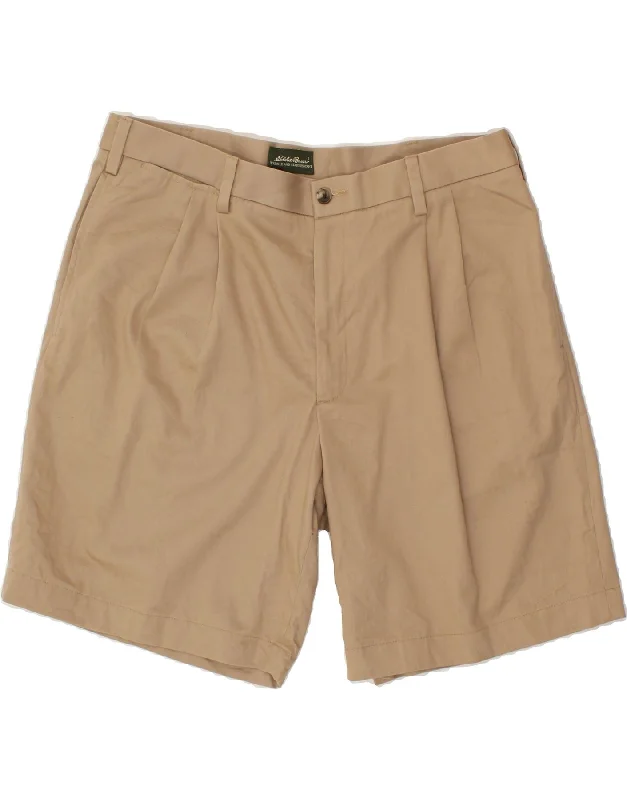 EDDIE BAUER Mens Pegged Casual Shorts W38 XL Beige Cotton