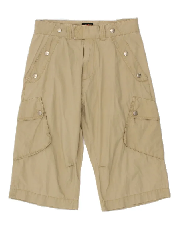 ENERGIE Mens Cargo Bermuda Shorts W30 Medium Khaki Cotton