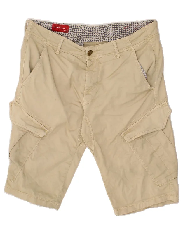 GAS Mens Cargo Shorts W31 Medium Beige Cotton