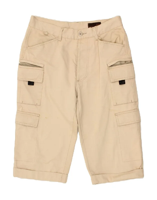 GAS Mens Cargo Shorts W32 Medium Beige Cotton