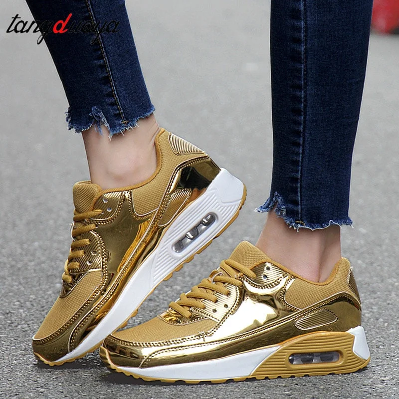 gold sneakers basket femme women sneakers shoes women Sneakers Women Casual Shoes Women Silver pink zapatillas mujer casual 2019