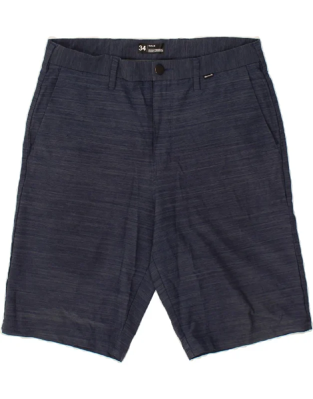 HURLEY Mens Chino Shorts Large W34 Navy Blue Polyester