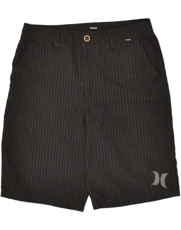 HURLEY Mens Chino Shorts W30 Medium  Black Pinstripe