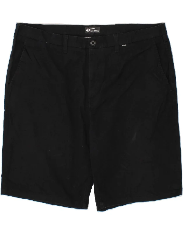 HURLEY Mens Chino Shorts W40 XL Black Cotton