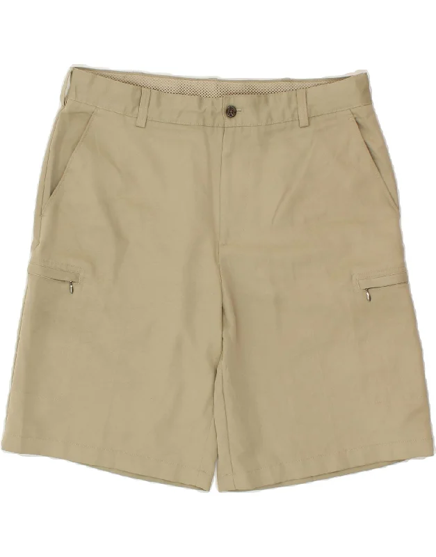 IZOD Mens Cargo Shorts W34 Large Beige