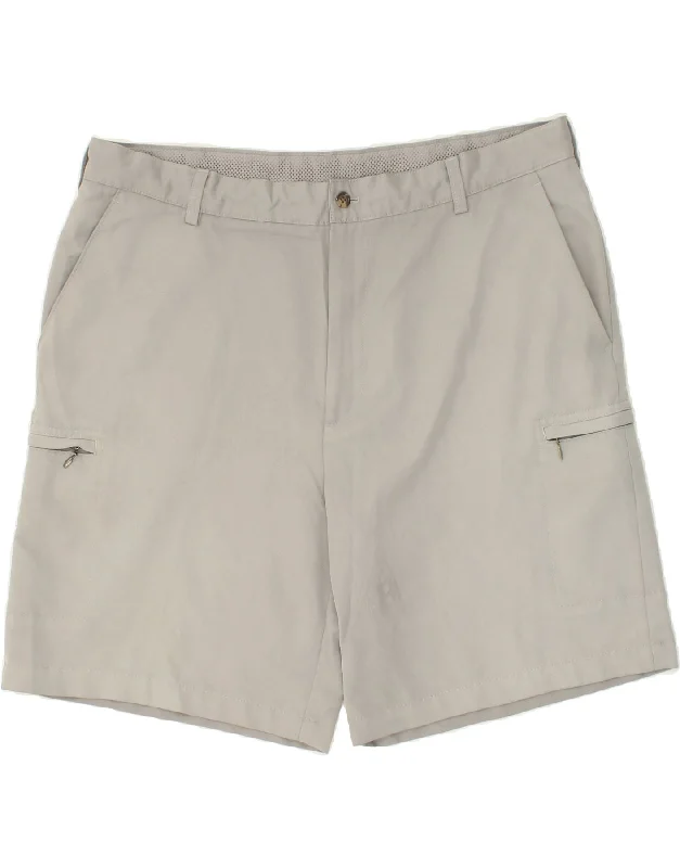 IZOD Mens Cargo Shorts W40 XL Grey Polyester