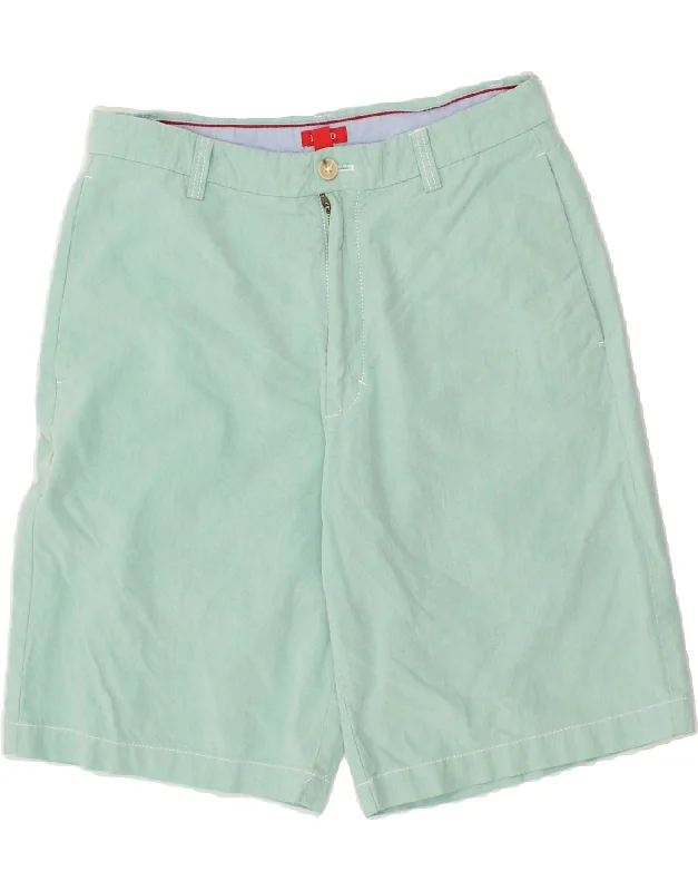 IZOD Mens Chino Shorts W32 Medium  Blue Cotton