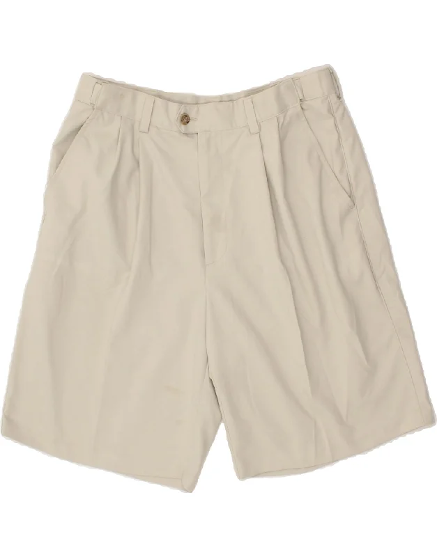 IZOD Mens Chino Shorts W33  Medium  Beige Polyester