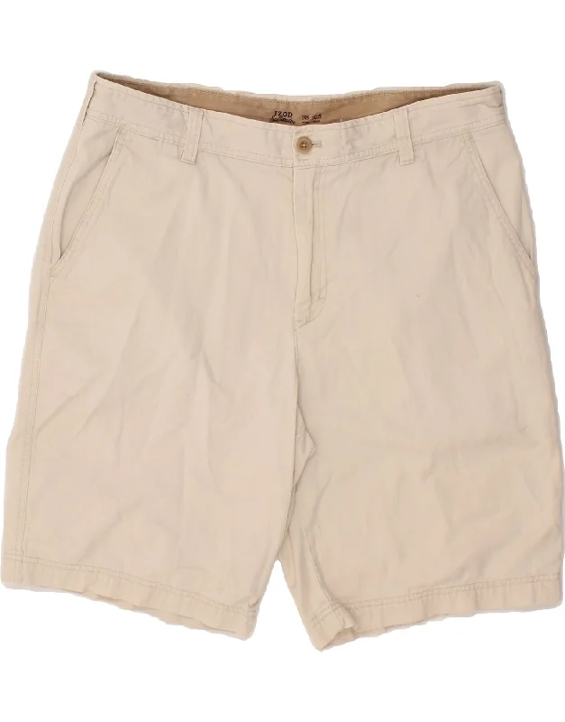 IZOD Mens Chino Shorts W38 XL Beige Cotton