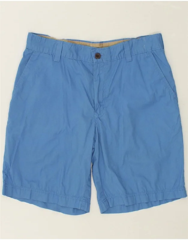 IZOD Mens Salt Water Chino Shorts W32 Medium Blue Cotton