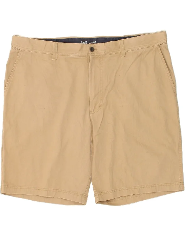 IZOD Mens Salt Water Chino Shorts W46 3XL Beige Cotton