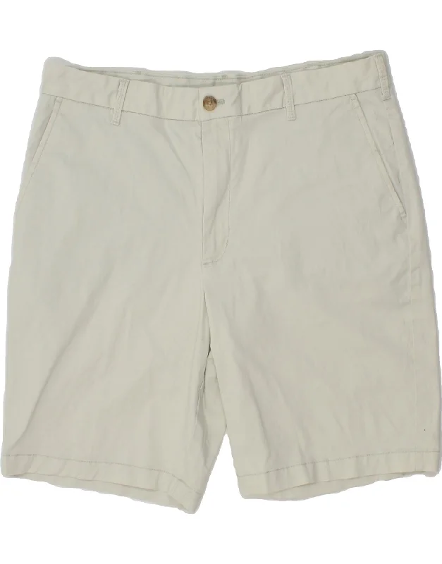 IZOD Mens Signature Chino Shorts W36 Large  White Cotton