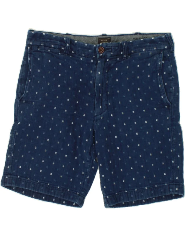 J. CREW Mens Stanton Abstract Pattern Chino Shorts W32 Medium Navy Blue