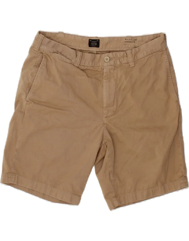 J. CREW Mens Stanton Chino Shorts W34 Large Brown Cotton