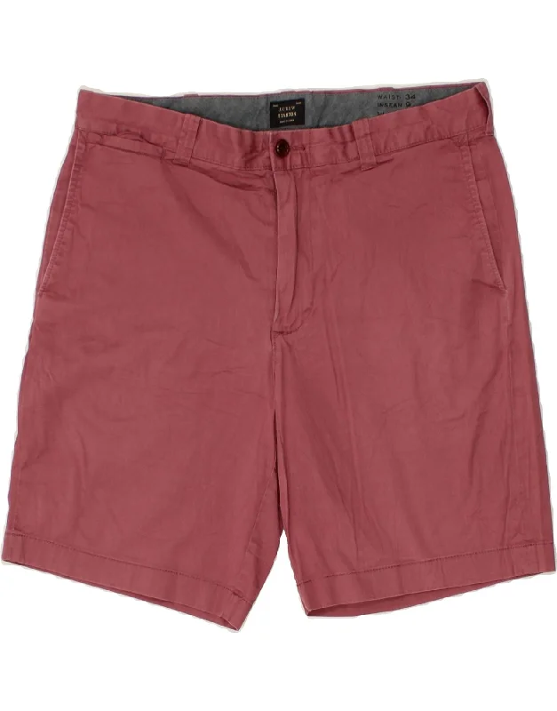 J. CREW Mens Stanton Chino Shorts W34 Large Pink Cotton