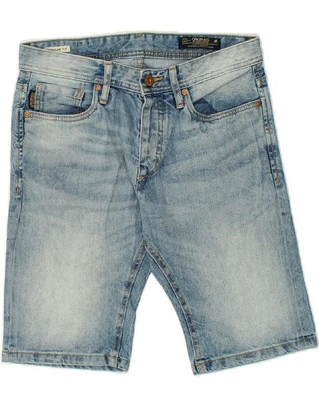 JACK & JONES Mens Regular Fit Denim Shorts W32 Medium Blue