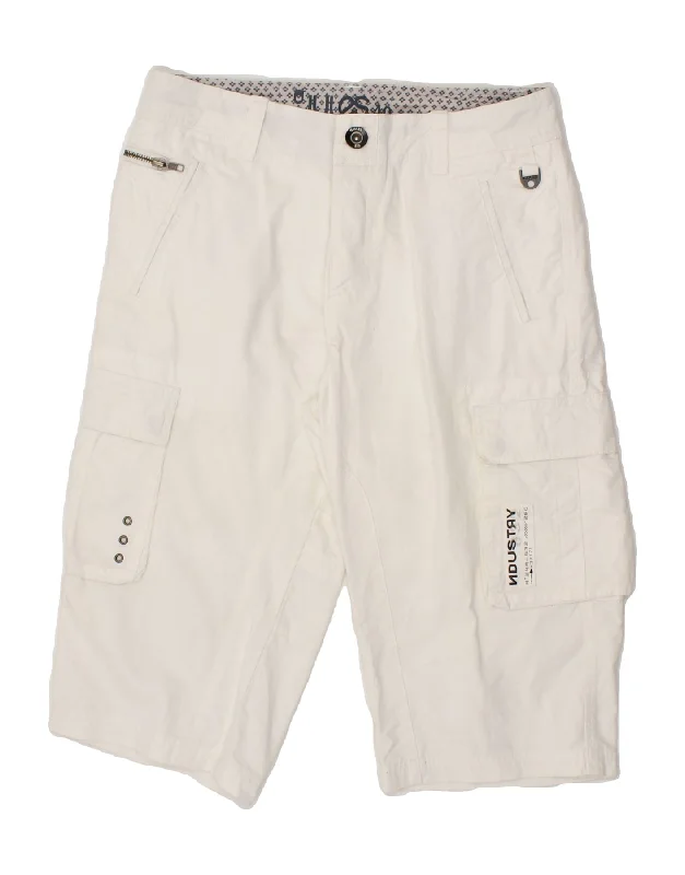 JULES Mens Bermuda Shorts W40 XL Off White Cotton