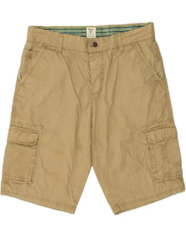 JULES Mens Cargo Shorts W34 Large Beige Cotton