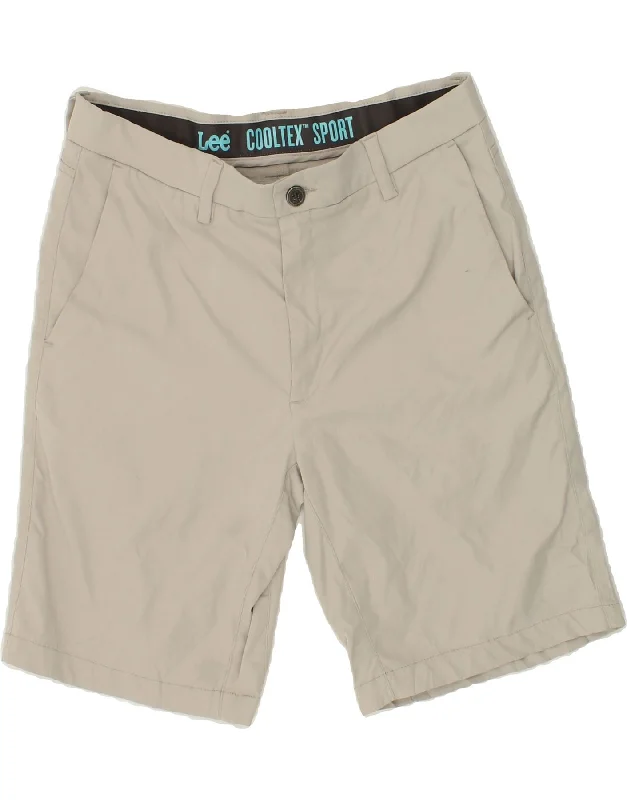 LEE Mens Chino Shorts W32 Medium Grey Polyester