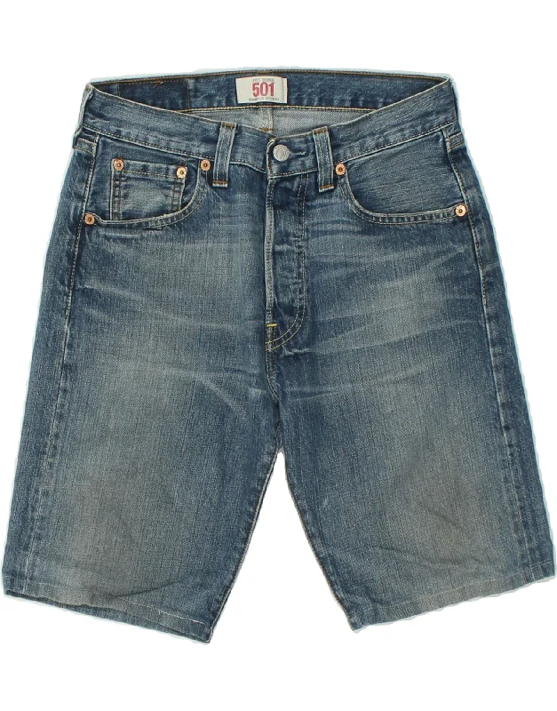 LEVI'S Mens 501 Denim Shorts W28 Small Blue Cotton