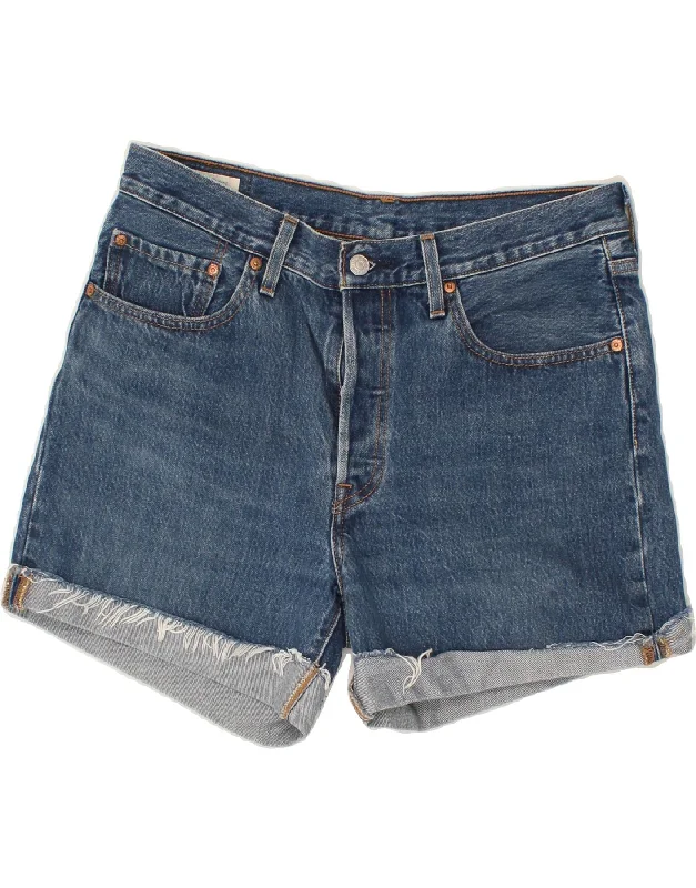 LEVI'S Mens 501 Denim Shorts W30 Medium Blue Cotton