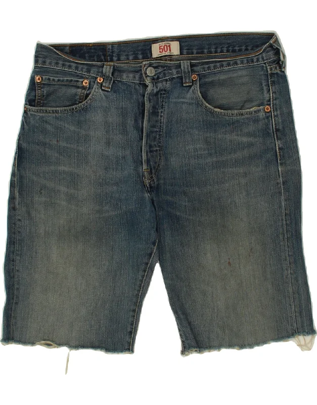 LEVI'S Mens 501 Denim Shorts W33 Mediam Blue