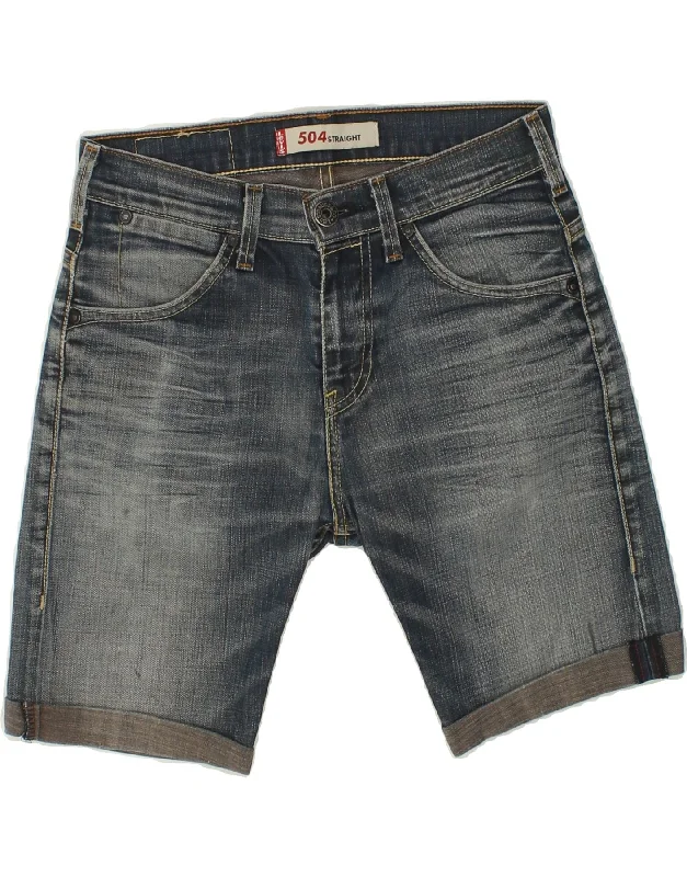 LEVI'S Mens 504 Straight Denim Shorts W30 Medium Blue