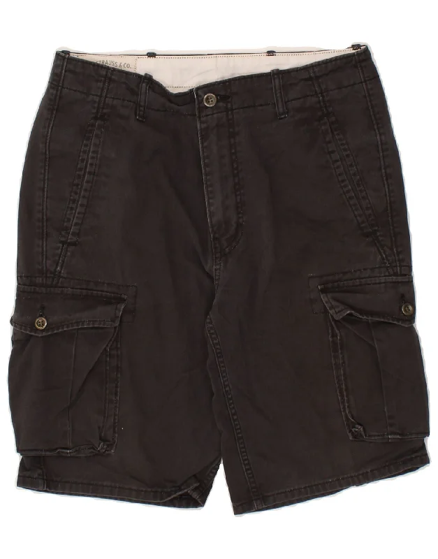 LEVI'S Mens Cargo Shorts W30 Medium  Black Cotton