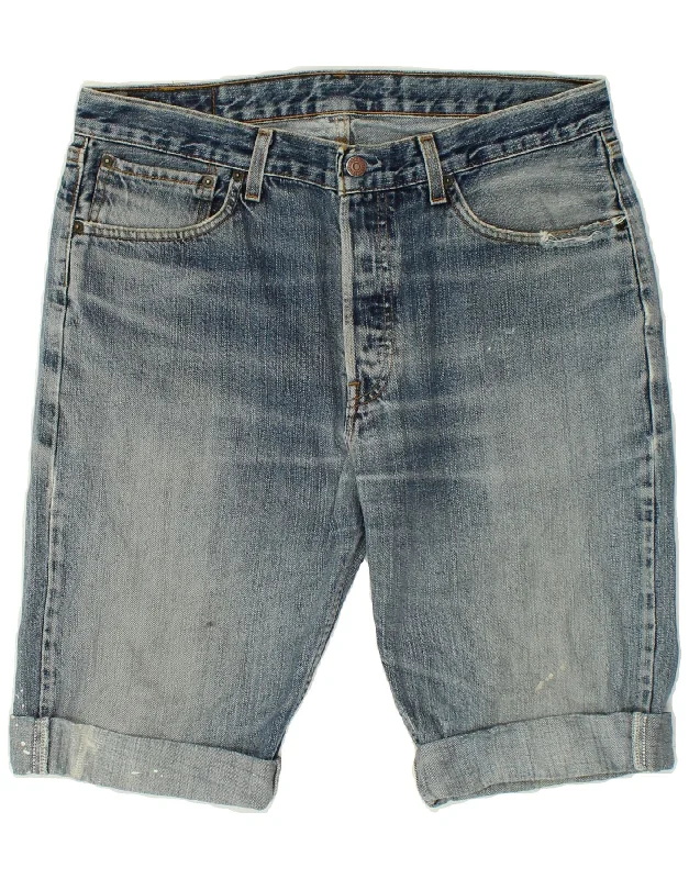 LEVI'S Mens Denim Shorts W36 Large Blue