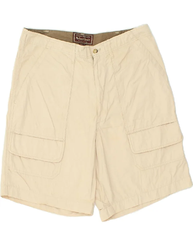 MARLBORO CLASSICS Mens High Waist Cargo Shorts EU 54 2XL W36 Beige