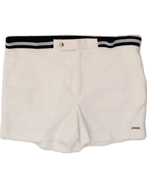 MC ROSS Mens Chino Shorts IT 50 Large W36  White Polyester