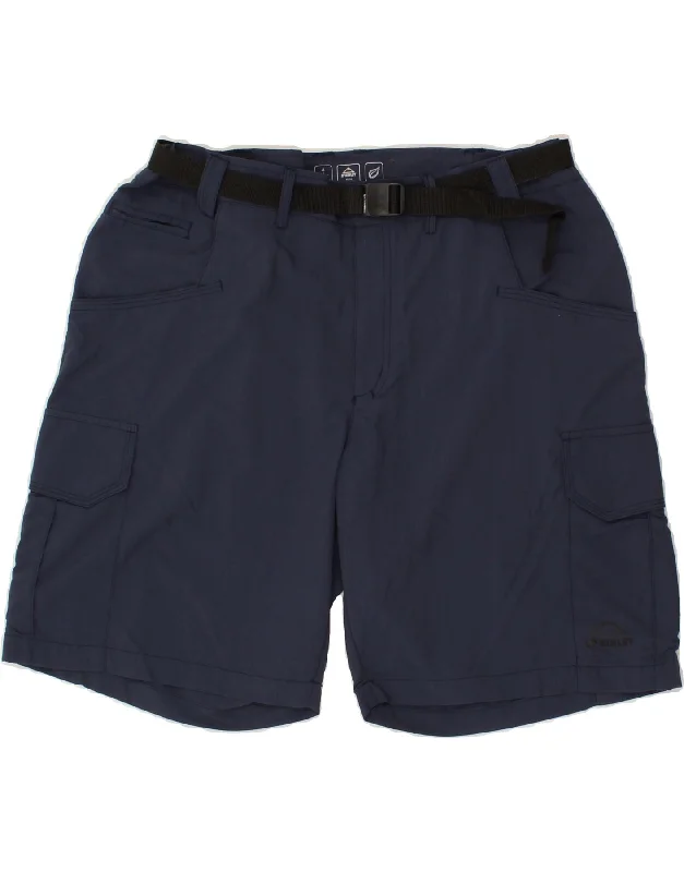 MCKINLEY Mens Cargo Shorts XL W36 Navy Blue Polyamide