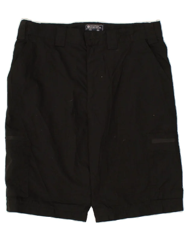 MOUNTAIN WAREHOUSE Mens Cargo Shorts W32 Medium  Black Polyester