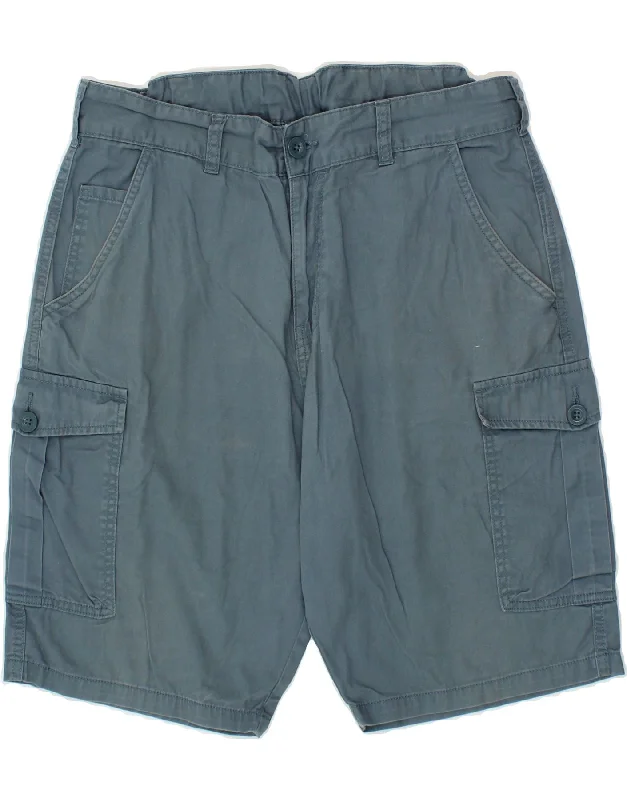 MOUNTAIN WAREHOUSE Mens Cargo Shorts W34 Large  Blue Cotton