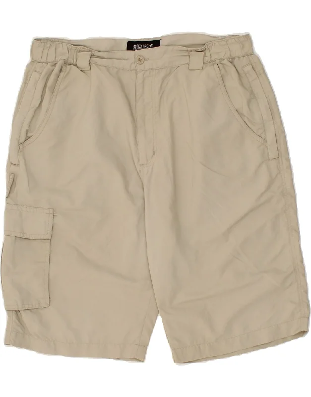 MOUNTAIN WAREHOUSE Mens Cargo Shorts W36 Large Beige Nylon