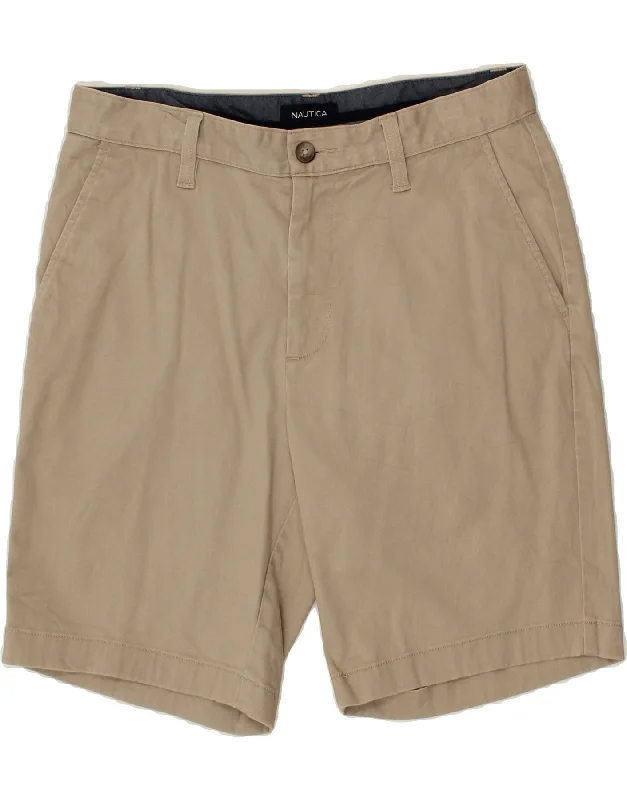 NAUTICA Mens Chino Shorts W30 Medium Beige Cotton