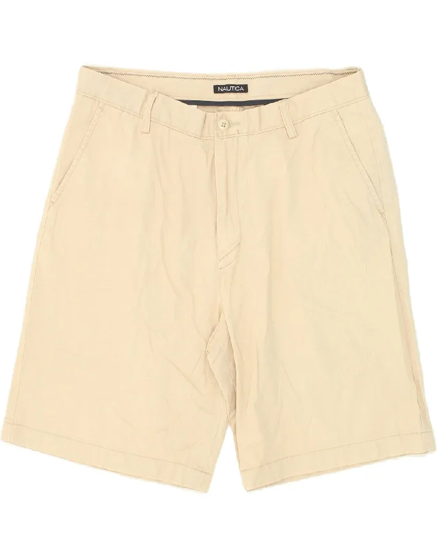 NAUTICA Mens Chino Shorts W36 Large  Beige Cotton