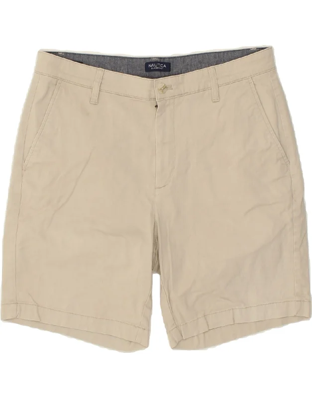 NAUTICA Mens Classic Fit Chino Shorts W34 Large  Grey Cotton