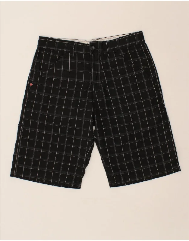 O'NEILL Mens Casual Shorts W30 Medium Black Check Polyester