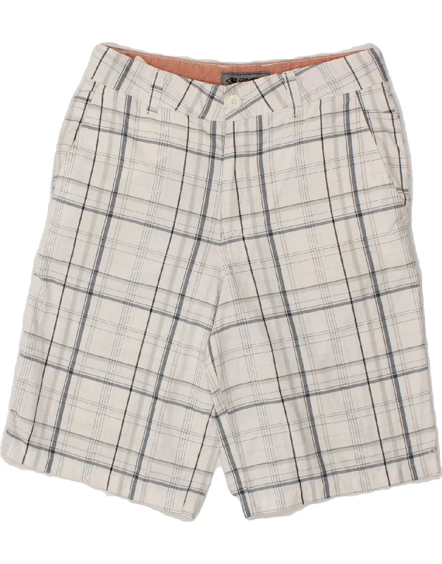 O'NEILL Mens Chino Shorts W30 Medium White Check Polyester