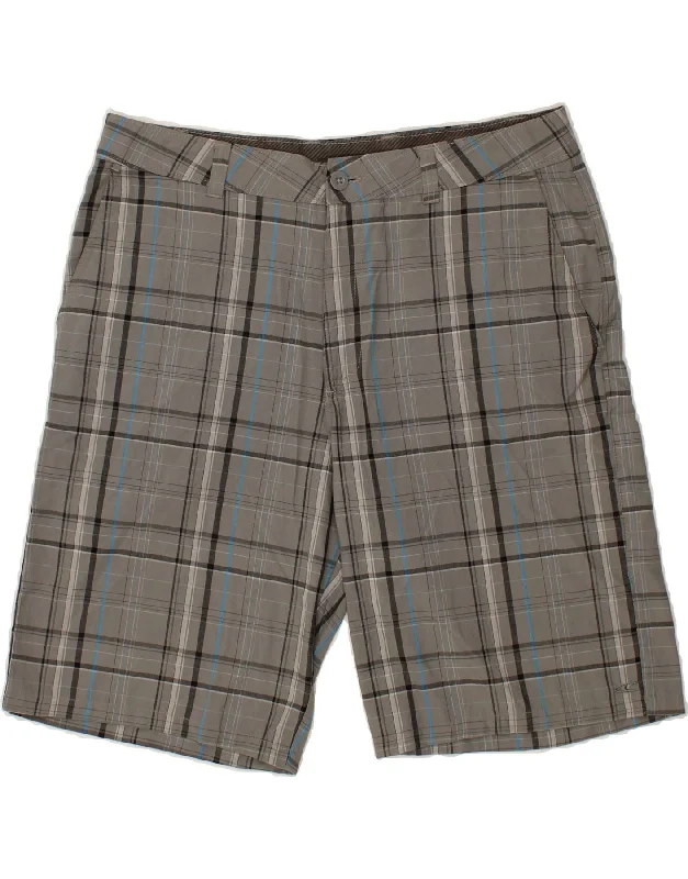 O'NEILL Mens Chino Shorts W36 Large  Grey Check Polyester