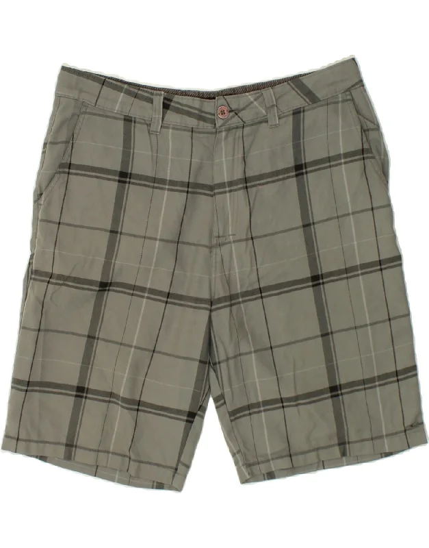 O'NEILL Mens Chino Shorts W36 Large  Grey Check Polyester