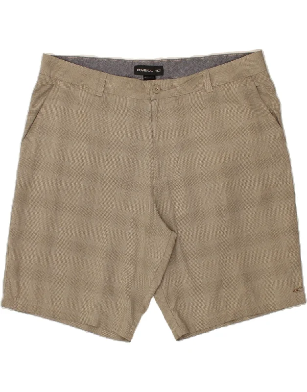 O'NEILL Mens Chino Shorts W40 XL Beige Houndstooth Polyester