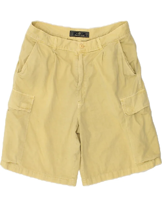 PACIFIC TRAIL Mens Cargo Shorts W38 XL Yellow Cotton