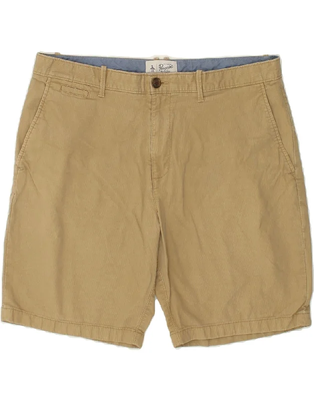 PENGUIN Mens Chino Shorts W38 XL Beige Cotton